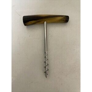 Vintage Midcentury Modern Corkscrew Faux Antler Bakelite Handle